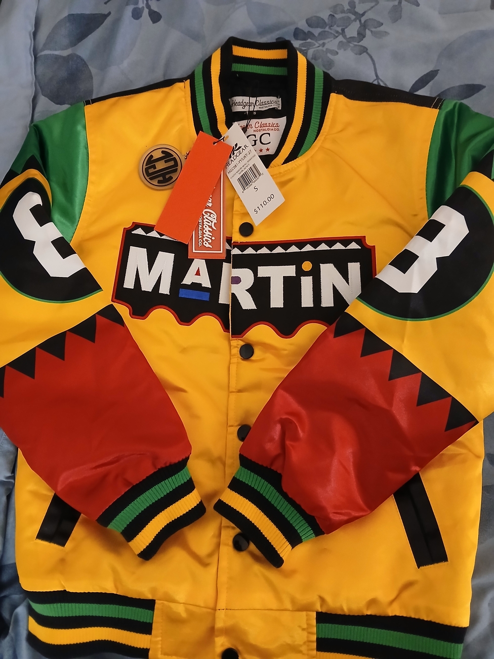 Martin + More Kids' Colorblock Bomber Jacket - Yellow/Red/Green